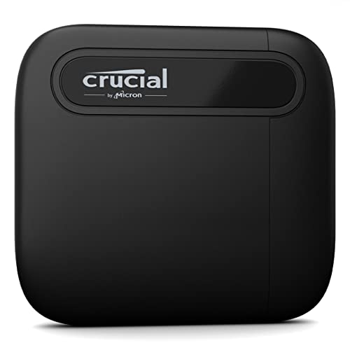 Crucial X6 2TB SSD Portátil - Hasta 800MB/s - PC y Mac - Unidad de Estado Sólido Externa USB 3.2, USB-C - CT2000X6SSD9