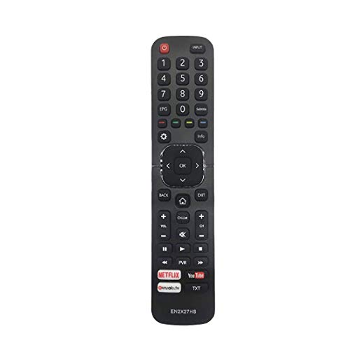 LFYSJTX Reemplazo Mando hisense Smart TV EN2X27HS para Hisense Smart TV HE32M2161HWTS HE40M2161FWTS HE40K3300UWTS HE43K300UWTS0100 HE43K300UWTS0001 H65N5300 H65M7000 H75M7900