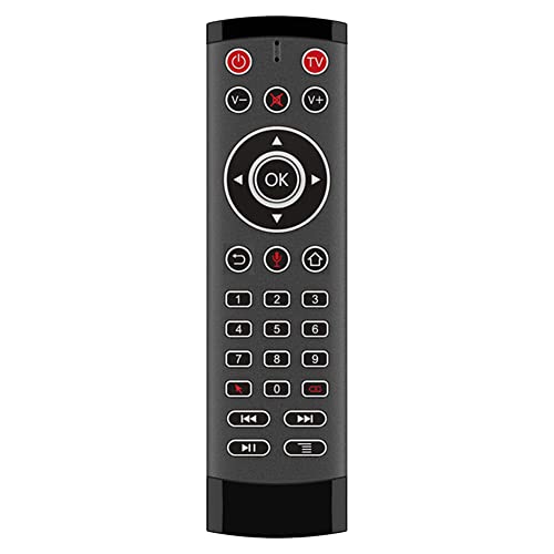 YOMAKAVI T1 Pro 2.4G Wireless Air Mouse Gyro Control remoto Control por voz 29 teclas Mini teclado para Android TV Box