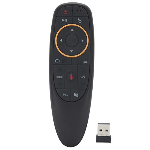 ASHATA Ratón inalámbrico con Control Remoto por Voz, 2.4G Ratón Remoto por Voz para Android, Giroscopio de 6 Ejes Control Remoto por Voz para computadora/proyector/decodificador Android TV