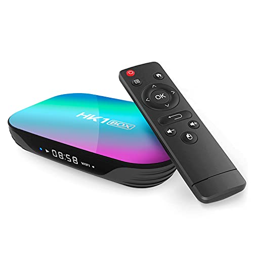 GEQWE Caja De TV Android 10.0 [4G + 128G], S905X3 Quad-Core 64Bit, Wi-Fi-Dual 5G / 2.4G, BT 4.0, 8K * 4K UHD H.265, Caja De TV Inteligente USB 3.0, Reproductor Multimedia,4gb+64gb