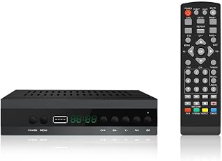 2026 Nuevo Español TDT Decodificador TV DVB-T T2 H265 HEVC FTA Full HD PVR, USB, HDMI, SCART, Sintonizador de TV Digital Terrestre, Receptor Digital de Alta definición 1080p NO Incluido el Cable HDMI