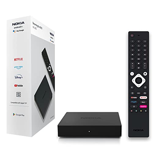 Nokia Streaming Box 8010 - Android TV Box (Ultra HD 4K, Chromecast, HDMI, WiFi, USB, Netflix, Prime Video y Disney+)