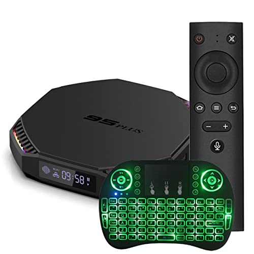 GEQWE Android TV Box 11.0, Dispositivo De Transmisión Android Box 8GB RAM 128GB ROM RK3566 Quad Core con Doble WiFi 2.4G Y 5G Bluetooth Ultra HD 8K Android Box [2021 Más Nuevo],8gb+64gb
