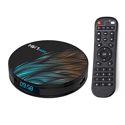 Xilibod HK1 MAX Android TV Box 10.0 4GB RAM 32GB ROM RK3318 2.4G/5.0G WiFi with BT 3D 4K 1080P Smart TV Box - Model No.: HK1max 4GB 32GB
