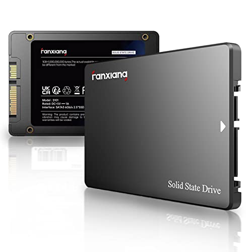 Fanxiang S101 1 TB SSD SATA III - Unidad de estado sólido interna de 6 Gb/s de 2,5 pulgadas, velocidad de lectura de hasta 550 MB/s, compatible con ordenadores de escritorio y portátiles (negro)
