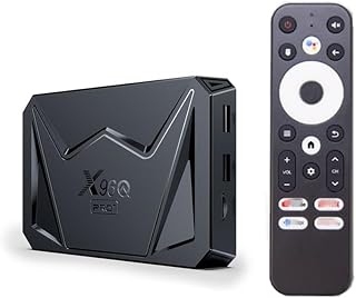 CHROX Android 14.0 TV Box, X96Q PRO+ Smart TV Box H728 Quad-Core 64-Bit ARM Cortex-A53 compatible con 8K/4K 2.4/5.0Ghz WIFI BT4.0 100/1000M HDMI 2.0 H.265 SetTop Box, 4GB + 32GB