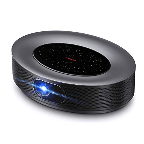 Proyector de Entretenimiento doméstico Anker NEBULA Cosmos MAX 4K, Android TV 9.0, 5000+ Apps, Dolby Digital Plus, 360° de 3D Audio Real, HDR10, HLG, Proyector Doméstico