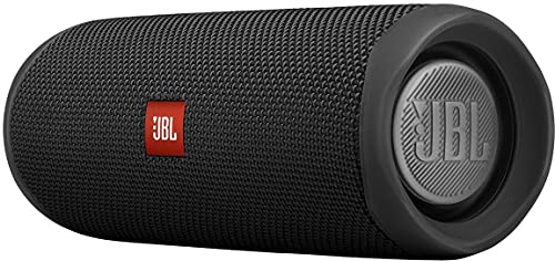 JBL Flip 5 - Altavoz inalámbrico portátil con Bluetooth, speaker resistente al agua (IPX7), JBL PartyBoost, hasta 12h de reproducción con sonido de calidad, negro