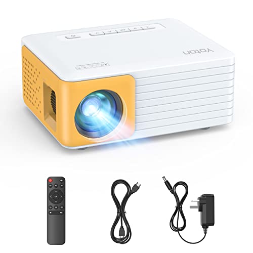 Mini Proyector Portátil - Soporta Full HD 1080P, Yoton Y3 Proyector Compatible con Móviles, Teléfonos, PC, PS5 y Xbox, Entradas USB, HDMI, SD, AV, Ideal para Niños como Regalo