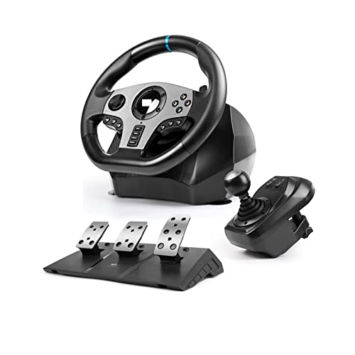 DIACCO Volante para Juegos V9 Volante para Juegos Compatible con PS4/PC/Xbox One/Android TV/NS/Xbox Series S/X