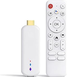Denash Android 14.0 TV Box, 2026 Dispositivo de Transmisión 4K Ultra HD, Smart TV Box Portátil con Control Remoto por Voz para Software de Transmisión, Cine en Casa