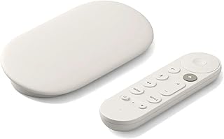 Google Transmisor de TV (4K) - Entretenimiento de transmisión rápida con control remoto de búsqueda por voz - Mira películas, programas, TV en vivo y Netflix en 4K HDR - Control inteligente para el