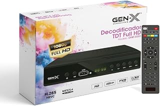 Dacada 2005 Decodificador Digital Terrestre DVB-T2 H.265 HEVC Full HD 1080p | Receptor TDT con HDMI y AV | Modelo DVBT-5522 Gen-x