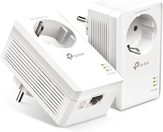 TP-Link TL-PA7017P Kit - Kit PLC, Adaptador Powerline AV1000, 1 Puerto GE | Amplía tu Red a Través del Cableado Eléctrico. Sin Obras ni Cables Nuevos. Enchufe Integrado. Plug & Play. App tpPLC.