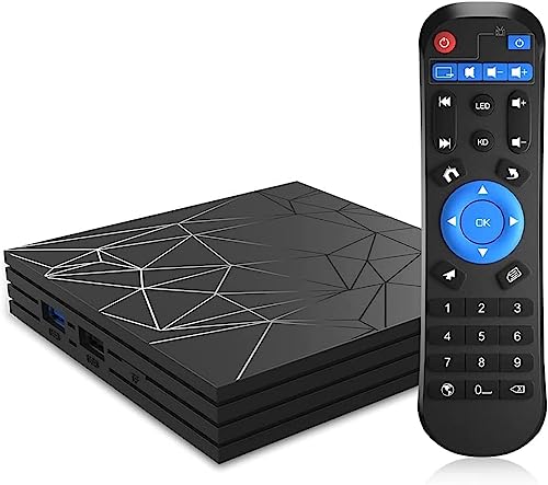 Android 10.0 TV Box, 2 GB RAM/16 GB ROM Android TV Box Allwinner H616 Quad-Core Smart TV Box with 2.4 GHz WIFI/100 M Ethernet 3D 6K DLNA