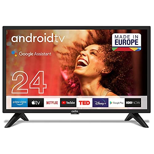 Cello C2420GDE Televisor LED Smart Android HD Ready de 24 Pulgadas con Asistente de Google, Google Chromecast, Google Play Store, Prime Video, Netflix