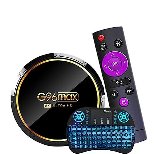 CHROX Android 13.0 TV Box 4GB RAM 64GB ROM, Android TV Box 2023,G96max 8K RK3528 Quadcore 2.4Ghz/5Ghz Dual WiFi 8K 3D HDR10+ Bluetooth 4.0, TV Box con Teclado,2gb+16gb