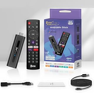 Android 14.0 TV Box, Stick Smart TV 2025, Stick de Streaming 8K, RAM 2GB ROM 16GB, WiFi Dual 2.4G/5.8G, Smart Streaming Player Box HD HDR 10K para televisor