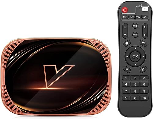 LIROM Android 11.0 TV Box, VONTAR X4 Amlogic S905X4 Quad Core 64Bit Arm Cortex A55 CPU, Soporte 2.4G / 5.0G Dual WiFi 8K Utral HD H.265 Bluetooth 4.0 1000M Ethernet Decodificador,4gb+64gb