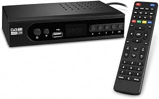Receptor TDT DVB-T2 H.265 HEVC con HDMI, SCART, USB y PVR (5) | Timeshift, Full HD 1080p, audio AC3/E-AC3, salida coaxial, pantalla LED y mando a distancia