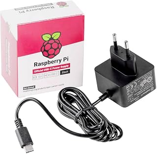 Fuente de alimentación Oficial Raspberry Pi 5 USB-C 27W, Fuente de alimentación USB-C, Color Negro