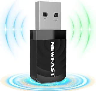 NEWFAST 1300Mbps Adaptador WiFi USB para PC, 5GHz/2,4GHz | Receptor WiFi, Antena Wi-Fi USB 3.0, Dongle Wi-Fi Compatible Windows 11/10/8/8.1/7,Mac OS 10.9-10.15