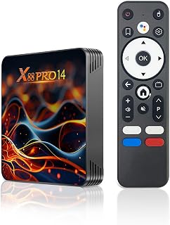 TV Box Android 14.0, TV Box 4K with 2GB RAM 16GB ROM | RK3518 Quad-Core 64bit Cortex-A53 Mali 450 MP2 GPU Support Wi-Fi de Doble Banda, Bluetooth 5.0, 10/100M Ethernet HDR10