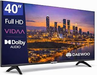 Daewoo 40VB56FV Smart TV 40 Pulgadas Full HD, HDR10, Dolby Audio, WiFi, HDMI, Diseño Sin Marcos (Frameless), Funciones de accesibilidad, Gama 2026
