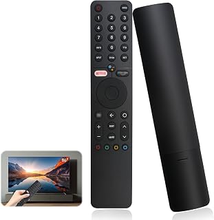 XMRM-19 Adecuado para Xiaomi Mi TV P1/Q1 (32/43/50/55/75)–Bluetooth con Voz | emparejamiento fácil y botones de silicona, reemplazo para Smart TV Android L32M6/L43M6/L50M6/L55M6