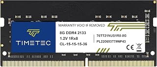 Timetec 8GB DDR4 2133 MHz (PC4-2133P) PC4-17000 SODIMM – Sin ECC, sin búfer, 260 Pines, 1,2V CL15, Memoria RAM para portátiles, miniordenadores y Ordenadores Todo en uno.