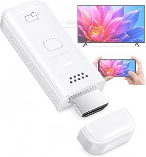Adaptador Dongle HDMI Inalámbrico, 1080P@60Hz, 2.4GHz & 5GHz, Plug & Play | Miracast AirPlay DLNA Screen Mirroring Stick, Extensor HDMI Portátil para PC/Tablet/Smartphone a TV/Monitor/Proyector
