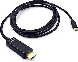 JZK 1.8M Cable adaptador USB tipo C a HDMI 4K a 60 Hz para conectar teléfono/tableta/portátil a televisor TV o monitor UHD Cable conector Thunderbolt para iPad/iPhone/MacBook, para Samsung S25/S24