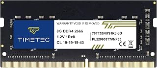 Timetec de 8 GB DDR4 2666 MHz (PC4-2666V) PC4-21300 SODIMM – Sin búfer y sin ECC, 260 Pines, 1,2V CL19, módulo de Memoria para portátiles, notebooks, Mini PC y Ordenadores Todo en uno.