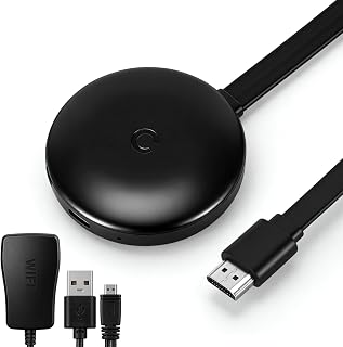 Adaptador de Pantalla HDMI Inalámbrico 4K, Adaptador de Pantalla Miracast, Dongle WiFi Inalámbrico para Duplicar Pantalla de iPhone/iPad/Android/iOS a TV/Monitor/Proyector, Compatible con AirPlay/DLNA
