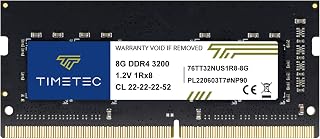 Timetec 8GB DDR4 3200 MHz (PC4-3200AA) PC4-25600 SODIMM – Sin ECC, sin búfer, 260 Pines, 1,2V CL22, módulo de Memoria para portátiles, Mini PC y Ordenadores Todo en uno.