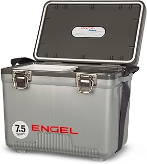 ENGEL Nevera de 7,1 L, a Prueba de Fugas, hermética, para Camping, Pesca, Senderismo, pícnic, Mini hielera lo Suficientemente Grande para 8 latas, 31 x 20,3 x 25,4 cm, Nevera pequeña para Bebidas y