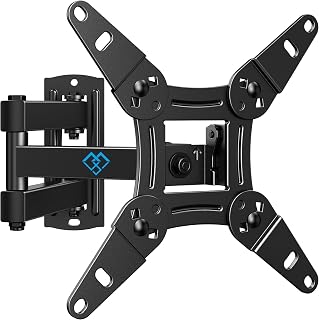 PERLESMITH Soporte TV Pared 13-42 Pulgadas hasta 20 kg, Máx VESA 200x200mm | Soporte Television Pared Inclinable y Extensible, Giratorio Rotatorio 360°, Colgador TV para Salón y Dormitorio