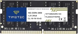 Timetec 16GB DDR4 2666 MHz (PC4-2666V) PC4-21300 SODIMM – Sin ECC, sin búfer, 260 Pines, 1,2V CL19, módulo de Memoria para portátiles, Mini PC y Ordenadores Todo en uno.