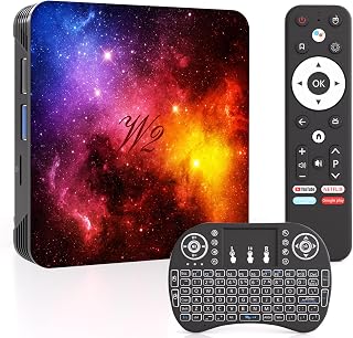 Android TV Box 14, 4GB RAM 128GB ROM Mali-G31, WiFi 6, Bluetooth 5.0, 8K UHD 3D, Ports USB et HDMI, Android TV Box 14 Avec Mini Clavier